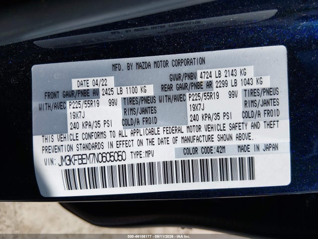 2022 MAZDA CX-5 2.5 S PREMIUM PLUS 9