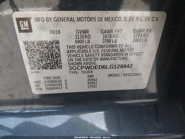 2020 CHEVROLET SILVERADO 1500 2WD SHORT BED RST 9