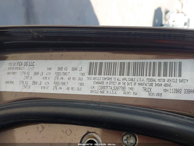 2018 RAM 1500 TRADESMAN 4X4 6'4 BOX 9