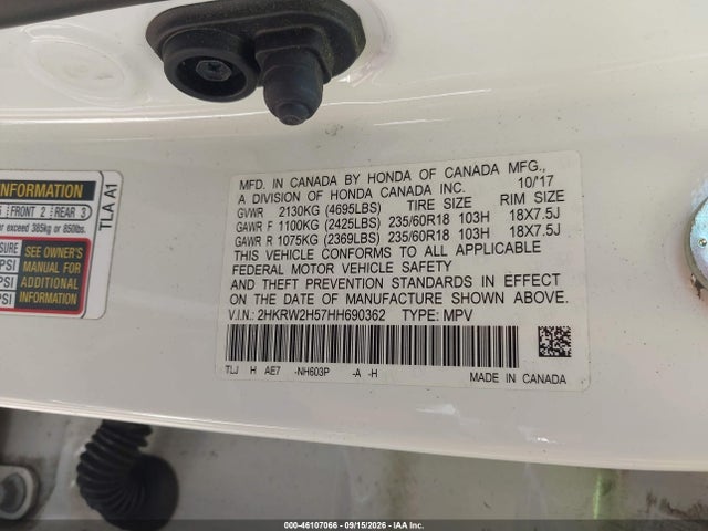 2017 HONDA CR-V EX 9