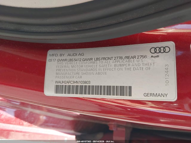 2017 AUDI A6 3.0T PRESTIGE 9
