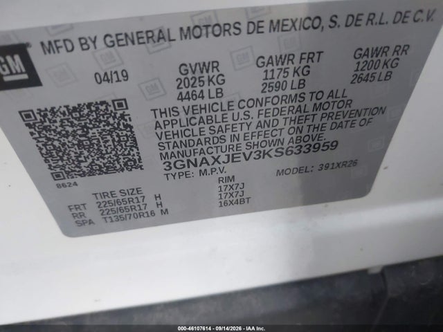 2019 CHEVROLET EQUINOX LT 9