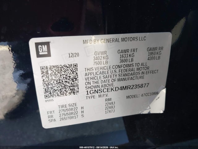 2021 CHEVROLET SUBURBAN 2WD RST 9