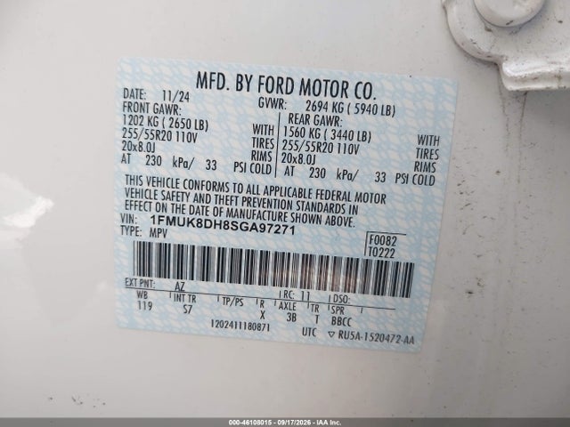 2025 FORD EXPLORER ACTIVE 9