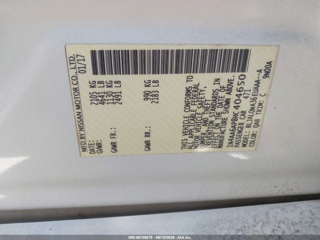 2017 NISSAN MAXIMA 3.5 S 9