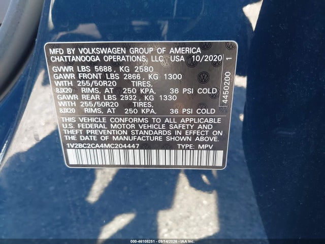 2021 VOLKSWAGEN ATLAS CROSS SPORT 2.0T SEL 9