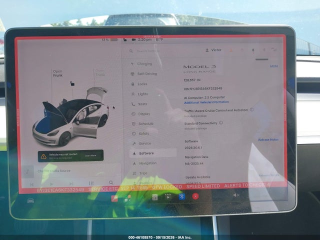 2019 TESLA MODEL 3 LONG RANGE/MID RANGE/STANDARD RANGE/STANDARD RANGE PLUS 7