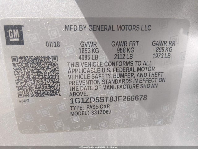 2018 CHEVROLET MALIBU LT 9