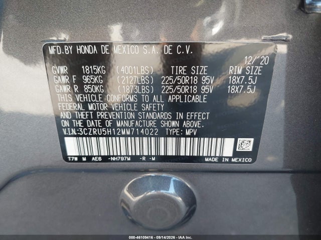 2021 HONDA HR-V 2WD SPORT 9