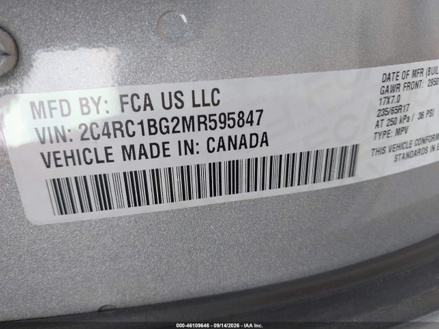 2021 CHRYSLER PACIFICA TOURING L 9
