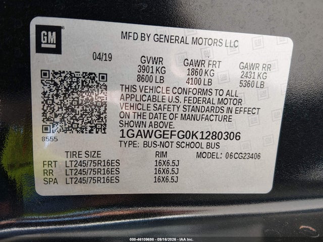 2019 CHEVROLET EXPRESS 2500 LS 9