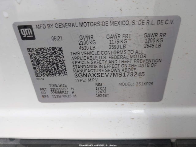 2021 CHEVROLET EQUINOX AWD LS 9