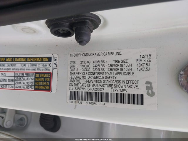 2019 HONDA CR-V EX 9