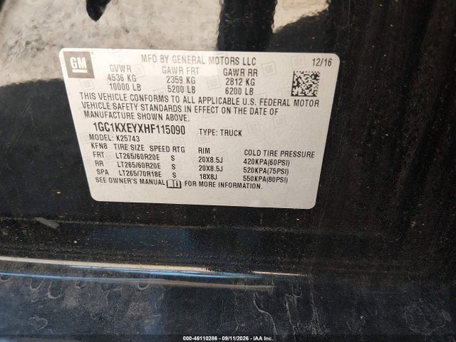 2017 CHEVROLET SILVERADO 2500HD HIGH COUNTRY 9