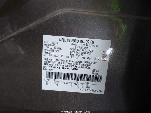 2019 FORD EDGE SEL 9
