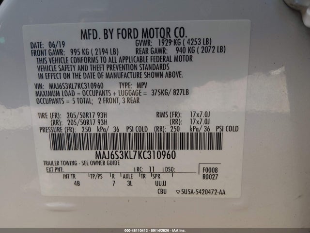2019 FORD ECOSPORT TITANIUM 9