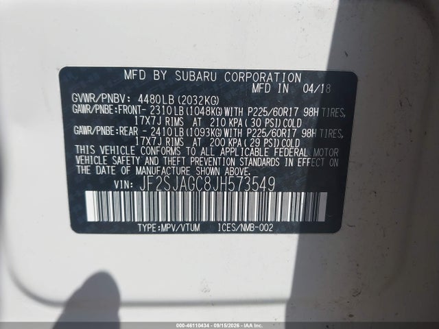 2018 SUBARU FORESTER 2.5I PREMIUM 9