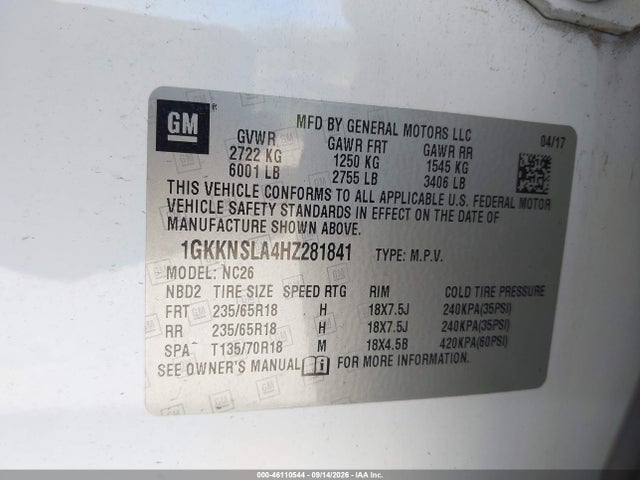 2017 GMC ACADIA SLE-2 9