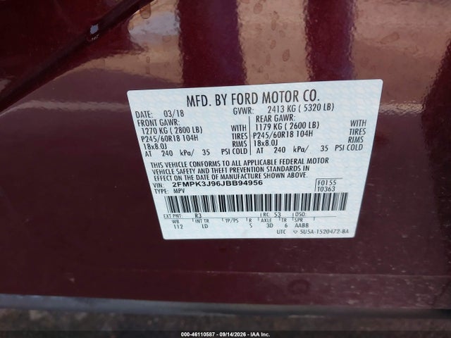 2018 FORD EDGE SEL 9