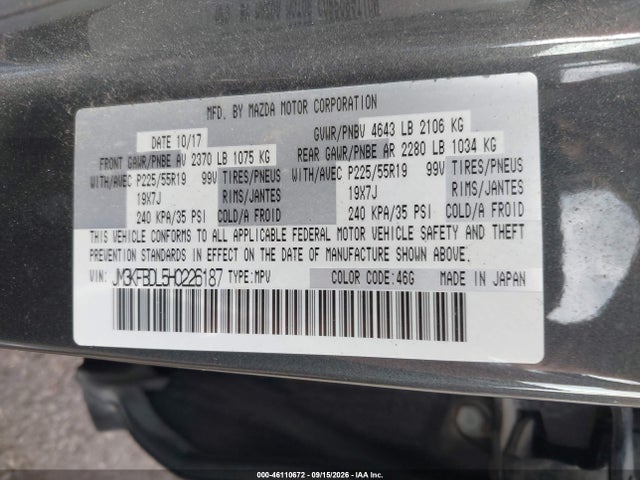 2017 MAZDA CX-5 GRAND TOURING 9