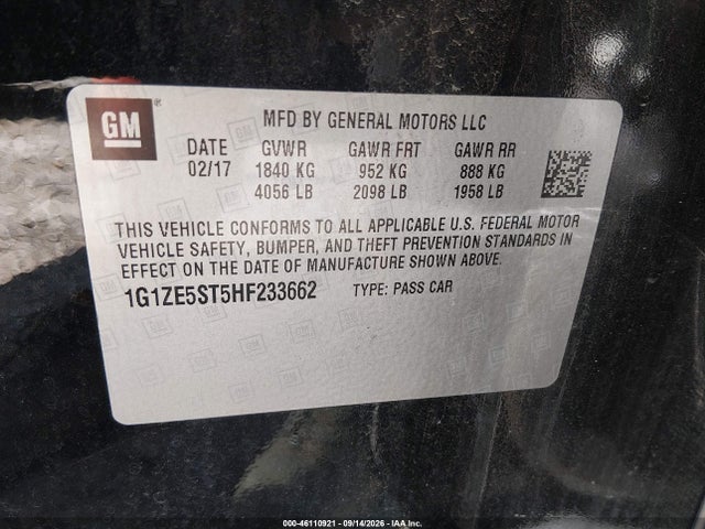 2017 CHEVROLET MALIBU 1LT 9