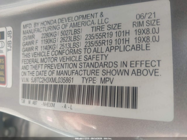 2021 ACURA RDX STANDARD 9