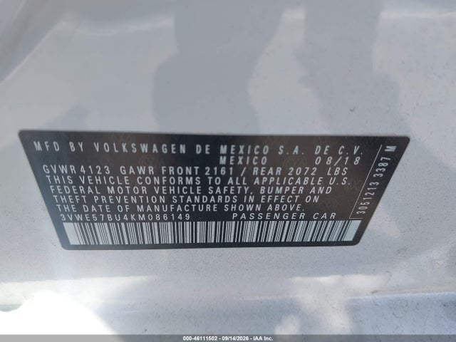 2019 VOLKSWAGEN JETTA 1.4T SEL 9