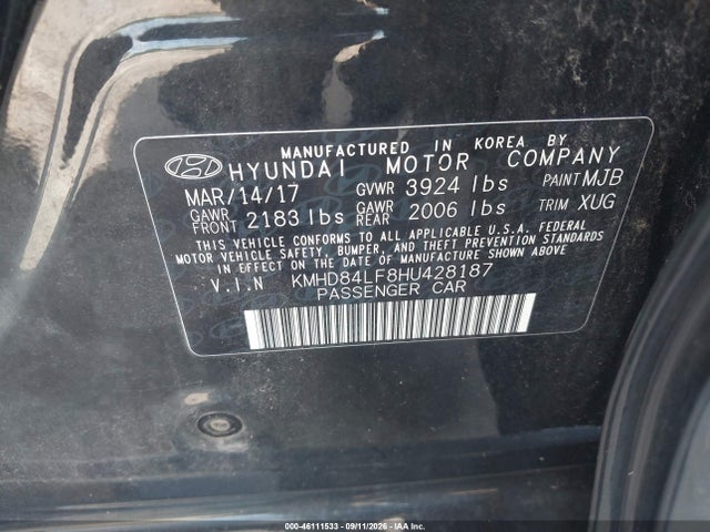 2017 HYUNDAI ELANTRA VALUE EDITION 9