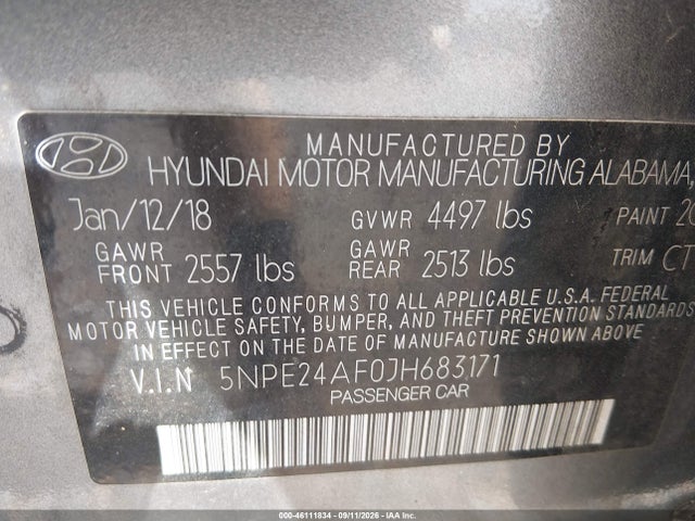 2018 HYUNDAI SONATA SE 9