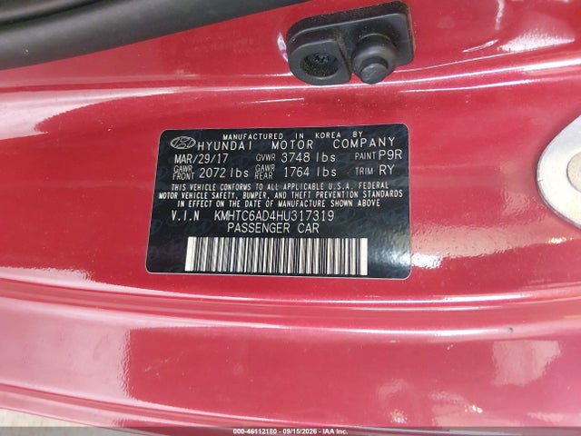2017 HYUNDAI VELOSTER VALUE EDITION 9