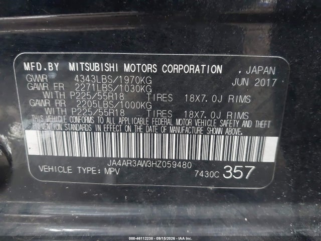 2017 MITSUBISHI OUTLANDER SPORT 2.4 SE 9
