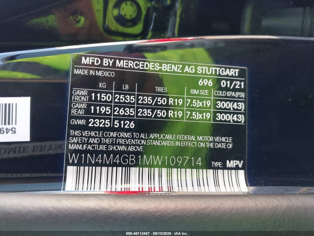 2021 MERCEDES-BENZ GLB 250 9