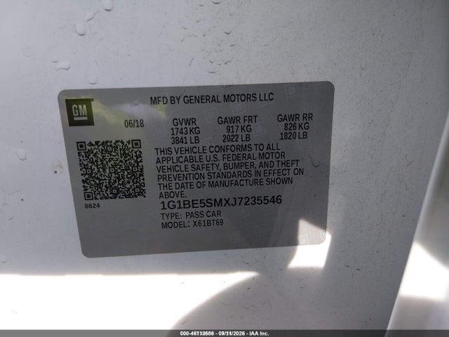 2018 CHEVROLET CRUZE LT AUTO 9