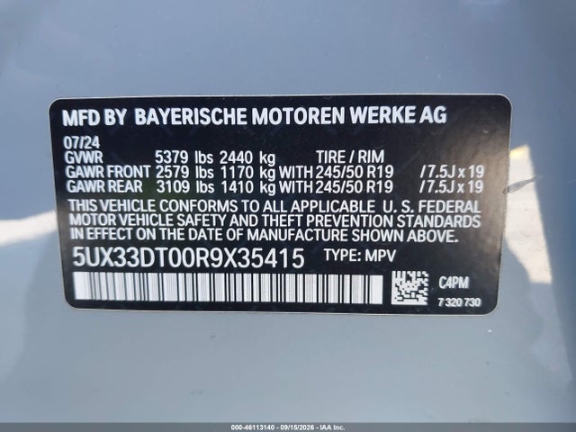 2024 BMW X4 XDRIVE30I 9