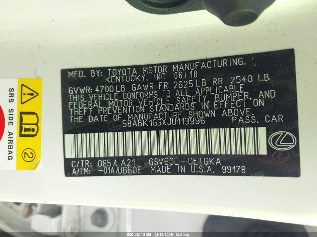 2018 LEXUS ES 350 9