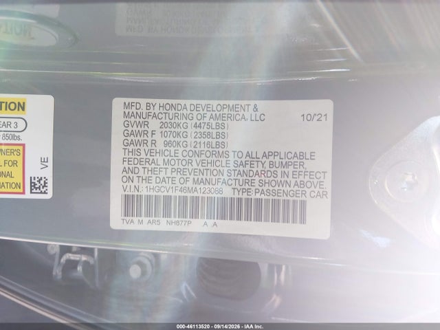 2021 HONDA ACCORD SPORT SPECIAL EDITION 9