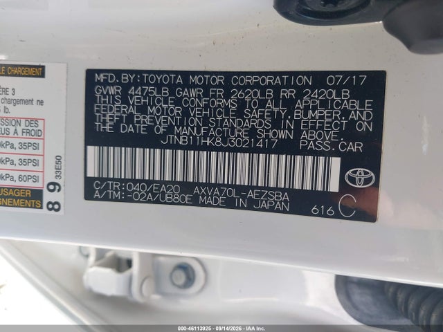 2018 TOYOTA CAMRY SE 9