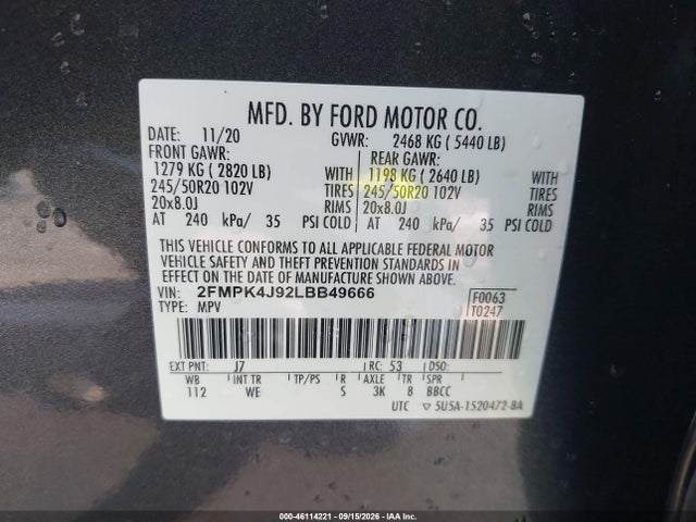2020 FORD EDGE ST LINE 9