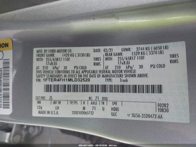 2021 FORD RANGER XLT 9