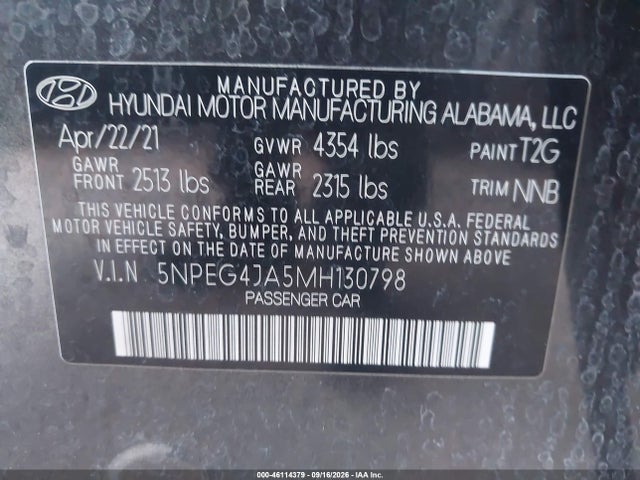 2021 HYUNDAI SONATA SE 9