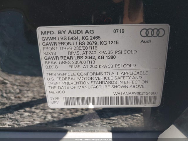 2019 AUDI Q5 45 PREMIUM 9