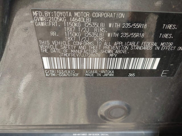 2018 TOYOTA RAV4 LIMITED 9