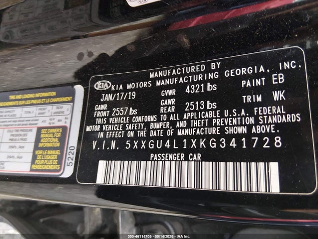 2019 KIA OPTIMA EX 9