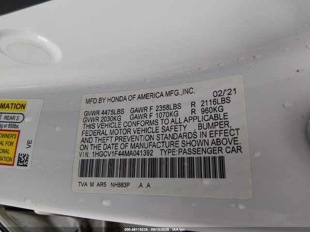 2021 HONDA ACCORD SPORT SPECIAL EDITION 9