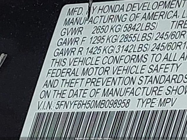 2021 HONDA PILOT AWD EX-L 9