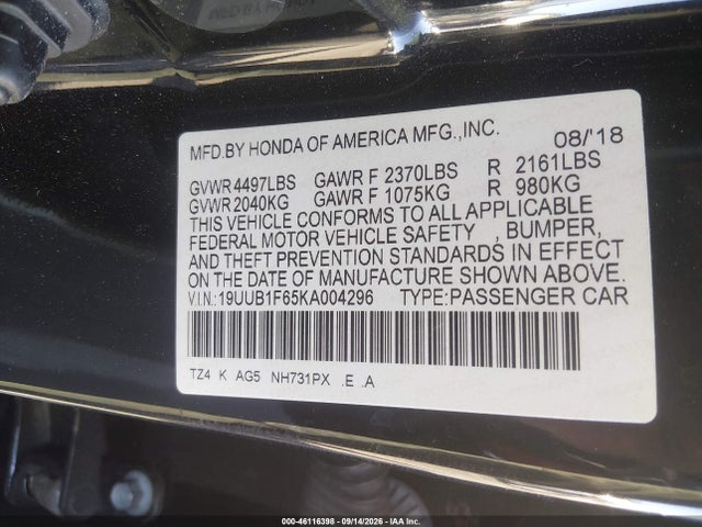 2019 ACURA TLX TECH A-SPEC PKGS 9