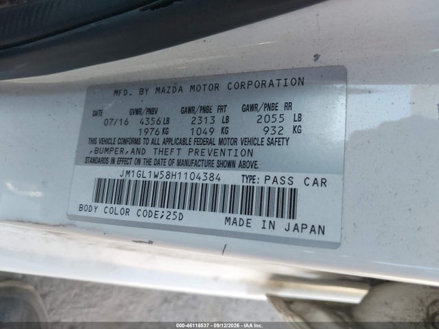 2017 MAZDA MAZDA6 GRAND TOURING 9