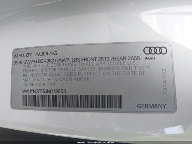 2018 AUDI A5 2.0T PREMIUM 9