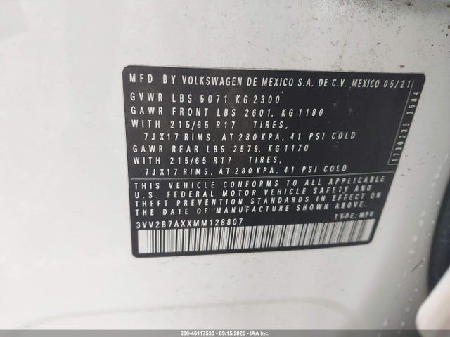 2021 VOLKSWAGEN TIGUAN 2.0T SE/2.0T SE R-LINE BLACK/2.0T SEL 9