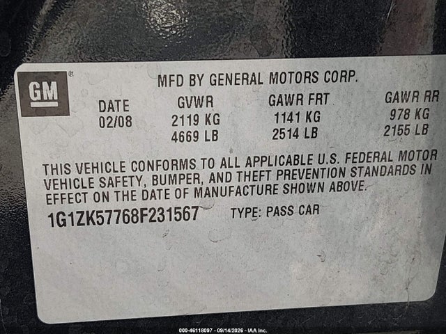 2008 Chevrolet MALIBU LTZ 照片 9
